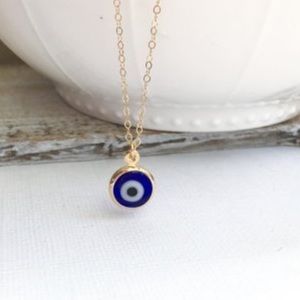 Blue Evil Eye 18K Necklace